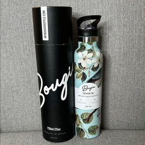 Enchanting Floral Insulated Water Bottle - Blue